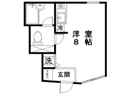 ユーハコート小石川(ワンルーム/1階)の間取り写真