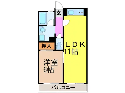 FB恵方マンション(1LDK/1階)の間取り写真