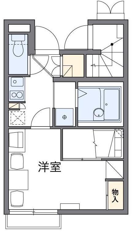 レオパレスキリーク YH(1K/1階)の間取り写真