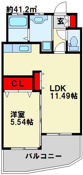 サンシャインII(1LDK/5階)の間取り写真