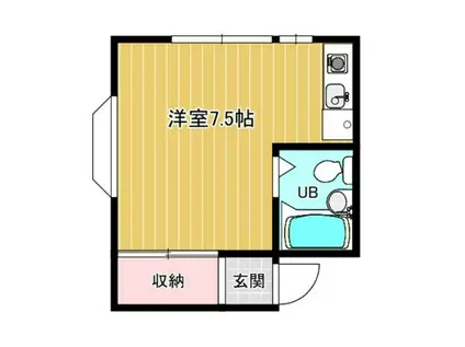 コンフォートウインド (ワンルーム/1階)の間取り写真