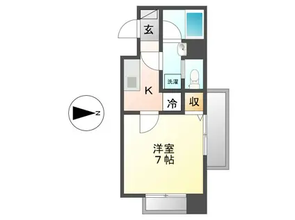 リエス鶴舞イースト TOWERリエス鶴舞イーストタワー(1K/8階)の間取り写真