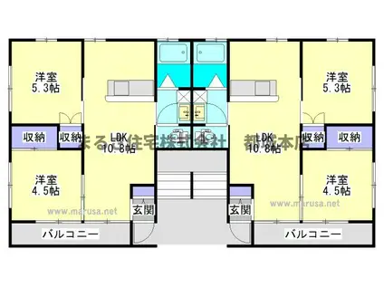 LIETO蓼池(2LDK/2階)の間取り写真