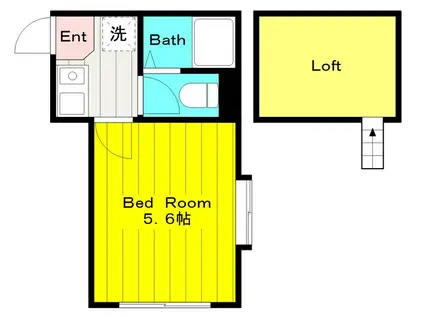 アザーレ生田(1K/2階)の間取り写真