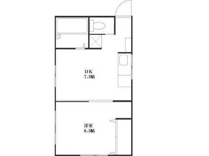 第一クリーンコーポ(1DK/3階)の間取り写真