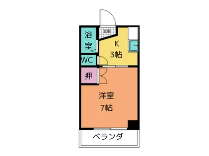 AXIS BLAZE(1K/2階)の間取り写真