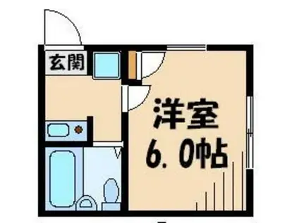 プレシャス東十条(1K/2階)の間取り写真