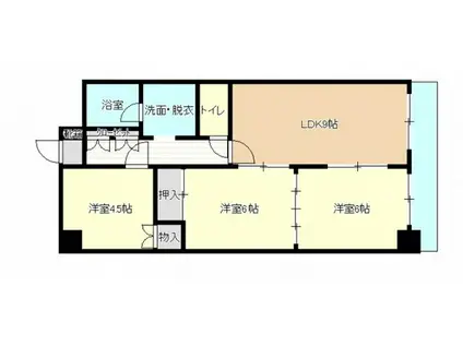 リアライズ富士見町(3LDK/3階)の間取り写真