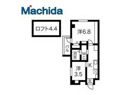 エヌエムキャラントドゥ(2K/4階)の間取り写真