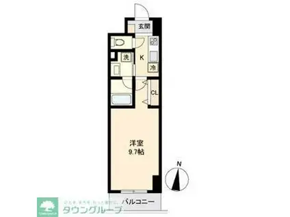 パークフラッツ新栄(1K/7階)の間取り写真