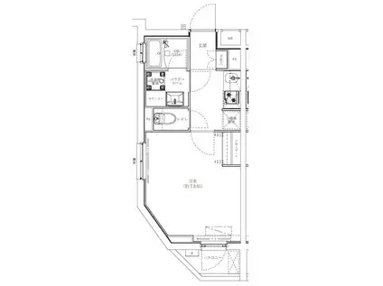 ジェノヴィア学芸大学(1K/2階)の間取り写真
