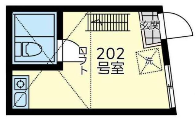 ユナイト追浜ビセンテモレーノ(ワンルーム/1階)の間取り写真