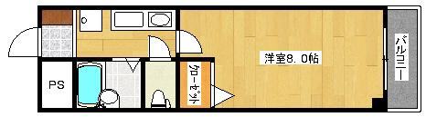グレース東雲(1K/3階)の間取り写真