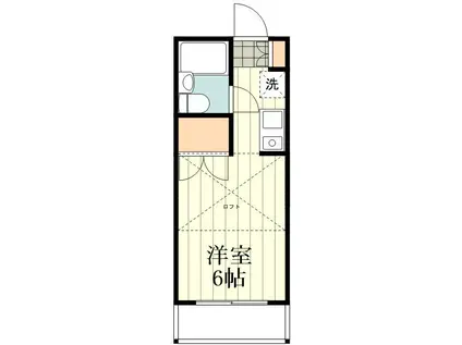 プロムナードハイムD(1K/2階)の間取り写真