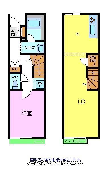 レオネクストルーポ(1LDK/1階)の間取り写真