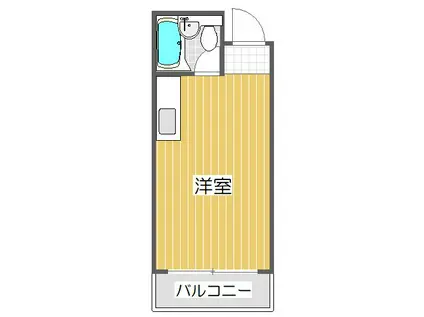 玉出ハイツ(ワンルーム/4階)の間取り写真