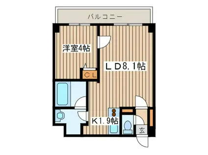 イリオスエフタ(1LDK/3階)の間取り写真