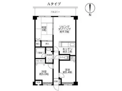 フォーレスト(3LDK/4階)の間取り写真