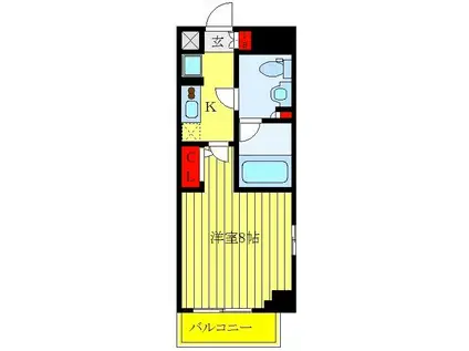 XEBECときわ台(1K/5階)の間取り写真
