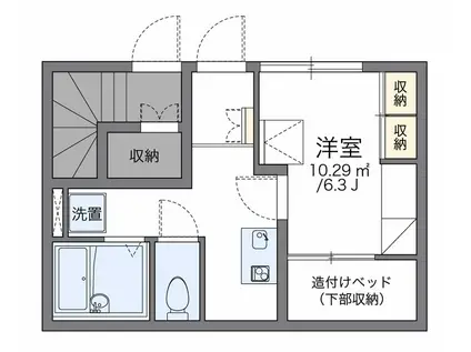 サンセール(1K/1階)の間取り写真