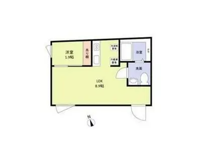 西荻窪レジデンス(1LDK/1階)の間取り写真