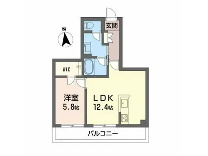 ロイヤルシャーメゾン栗林(1LDK/1階)の間取り写真