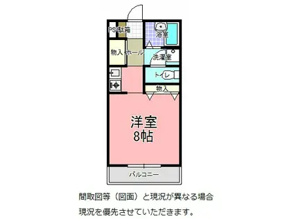 スケガワビル(ワンルーム/3階)の間取り写真