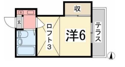 スマイル神和(1K/1階)の間取り写真