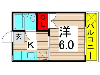 小川マンション(1K/2階)の間取り写真