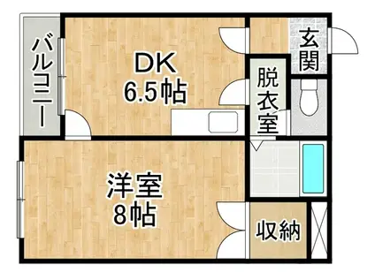 エースI(1DK/2階)の間取り写真