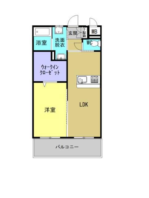 STILL上東(1LDK/1階)の間取り写真