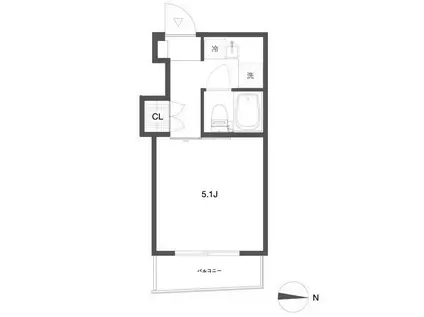 SA318(1K/4階)の間取り写真