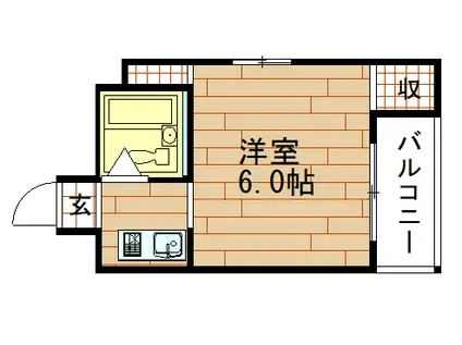 フォルテ春日出(ワンルーム/7階)の間取り写真