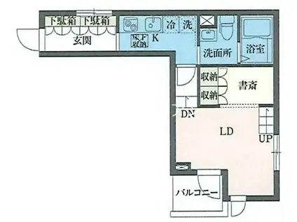 MYSTYLE MINAMISENJU(1K/1階)の間取り写真