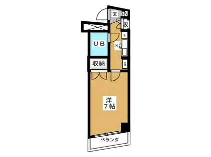 エトワール青森第1(1K/3階)の間取り写真