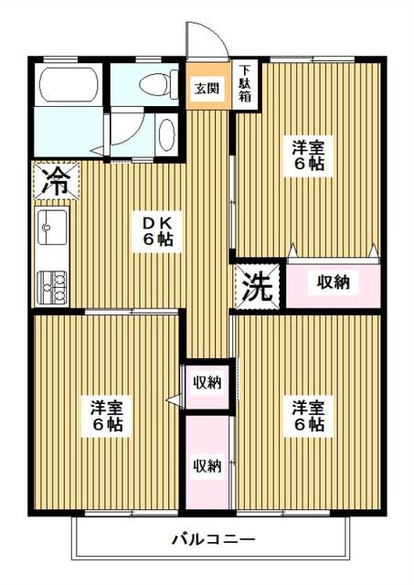 グレース西台(3DK/2階)の間取り写真