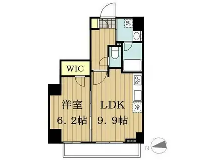 ルミナス神楽坂(1LDK/6階)の間取り写真