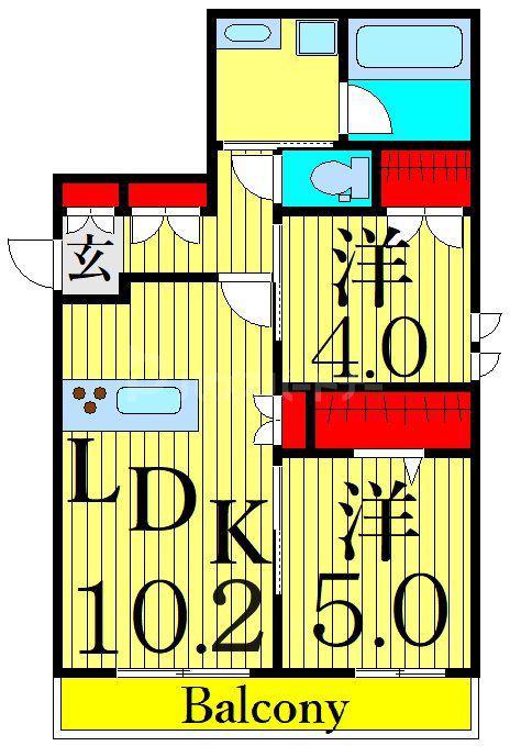 ラフィーネ(2LDK/3階)の間取り写真