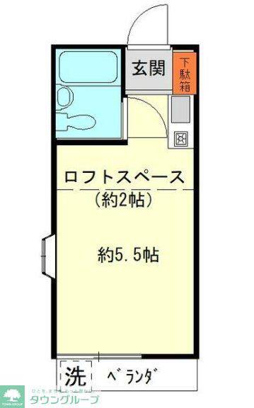 ラソレイユ(ワンルーム/2階)の間取り写真