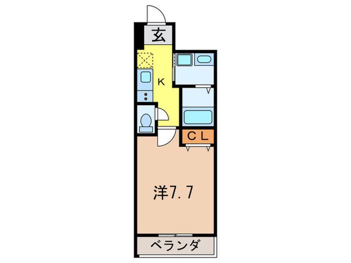 フジパレスさくら夙川ウエスト(1K/3階)の間取り写真