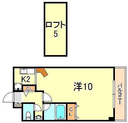 モンサンルージュ(1K/3階)の間取り写真