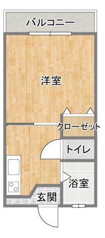 サンハイツK(1K/2階)の間取り写真