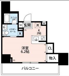 スカイコート板橋大山(ワンルーム/3階)の間取り写真