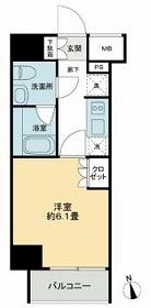 KDA GOTENYAMA(1K/11階)の間取り写真