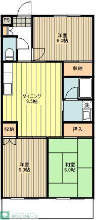 ラ・ヴィオール(3LDK/4階)の間取り写真