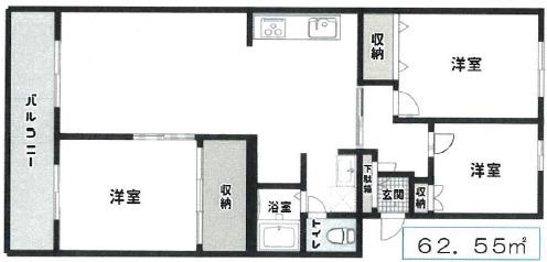 行徳コリーナ(3LDK/5階)の間取り写真