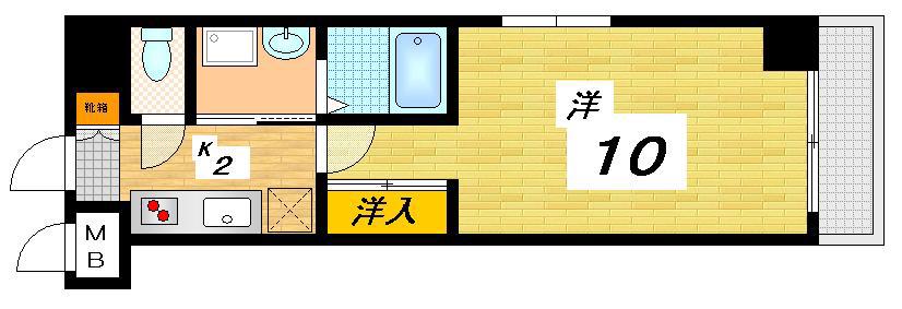 SELVA RIO(1K/6階)の間取り写真
