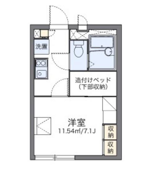 レオパレスバロン(1K/2階)の間取り写真