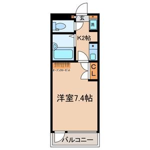リバーフロントプラザ(1K/1階)の間取り写真