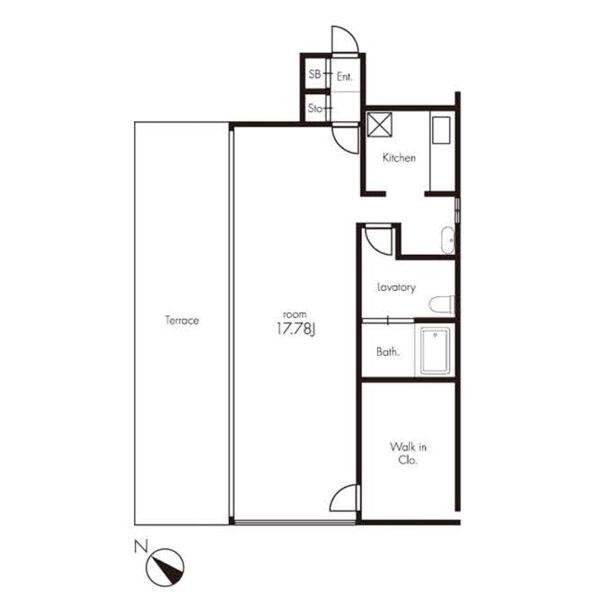 HARVEYRESIDENCE(1K/5階)の間取り写真